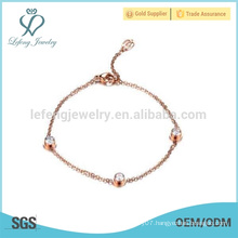 Fashion crystal bracelet,chain bracelet,rose gold magnetic bracelet
